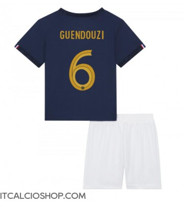 Francia Matteo Guendouzi #6 Prima Maglia Bambino Mondiali 2022 Manica Corta (+ Pantaloni corti)